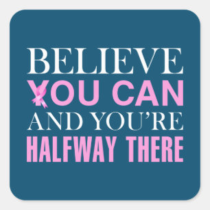 Inspirierend Kostenvoranschlag Brustkrebs-Bewussts Quadratischer Aufkleber