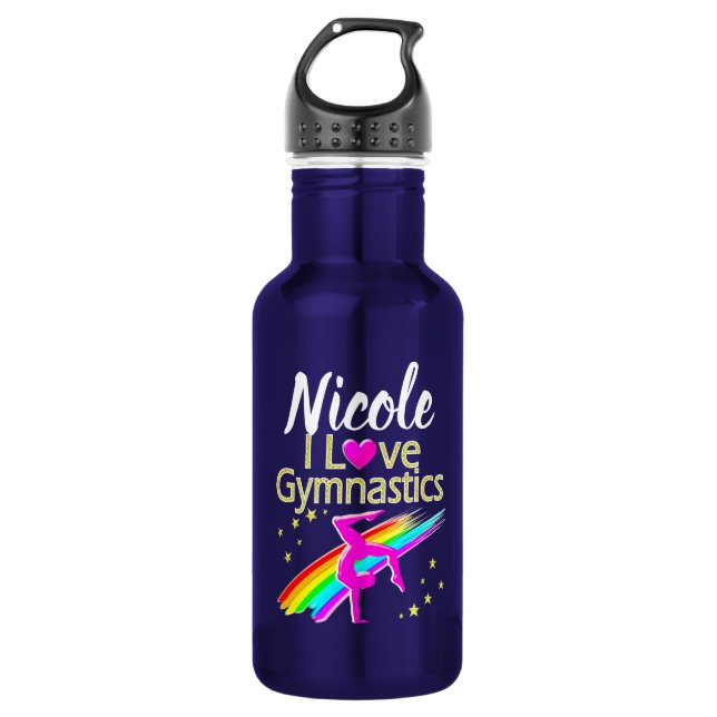 INSPIRIEREND LIEBE GYMNASTICS-DESIGN EDELSTAHLFLASCHE (Vorderseite)