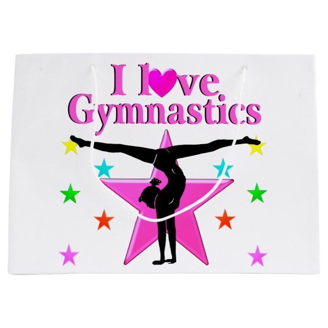 INSPIRIEREND LIEBE GYMNASTICS-DESIGN GROßE GESCHENKTÜTE (Vorderseite)