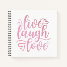 Inspirierend Live-Liebe lacht Zitat | Notebook