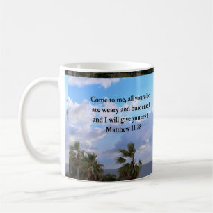 INSPIRIEREND MATTHEW 11:28 SCRIPTURE-DESIGN TASSE