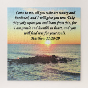 INSPIRIEREND MATTHEW 11:28 SONNENRISE FOTO DESIGN PUZZLE