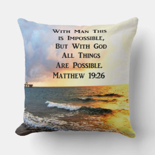 INSPIRIEREND MATTHEW 19:26 FOTO-DESIGN KISSEN