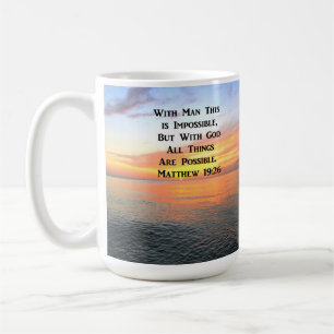 INSPIRIEREND MATTHEW 19:26 SONNENRISE-FOTO KAFFEETASSE