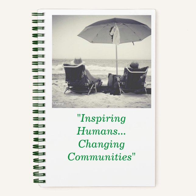 "Inspirierend Menschen-Notebook" Notizbuch (Vorderseite)