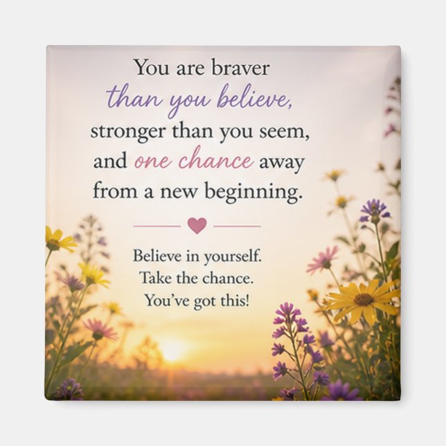 Inspirierend Motivierend  Magnet (Vorne)