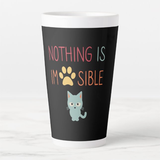Inspirierend motivierend niedliche Katze Milchtasse (Vorderseite)