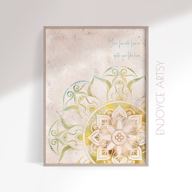 Inspirierend neatral und gold mandala boho Wandkun Poster (Von Creator hochgeladen)