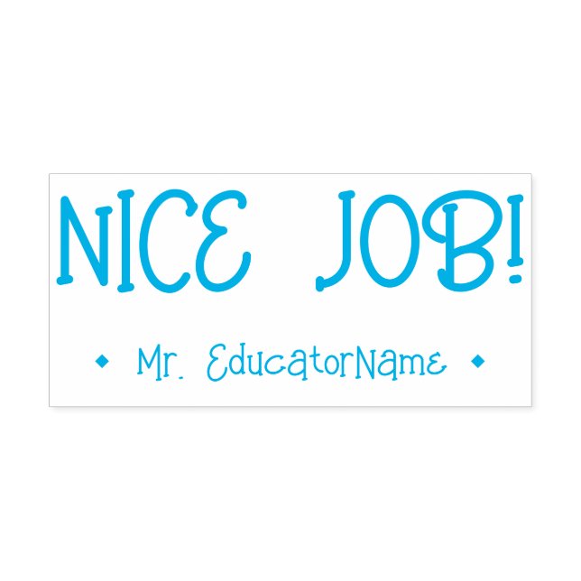Inspirierend "NICE JOB!" Tutor-Feedback-Rubber-Bri Permastempel (Design)
