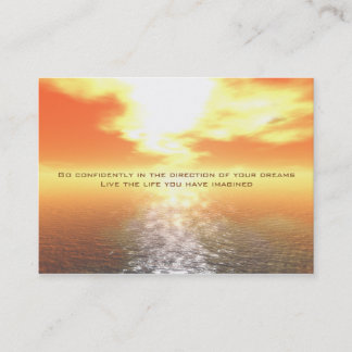 Inspirierend orange Sonnenuntergang-Karte Visitenkarte