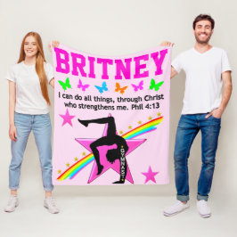 INSPIRIEREND PERSONALISIERTE GYMNASTIK-BLANKET FLEECEDECKE