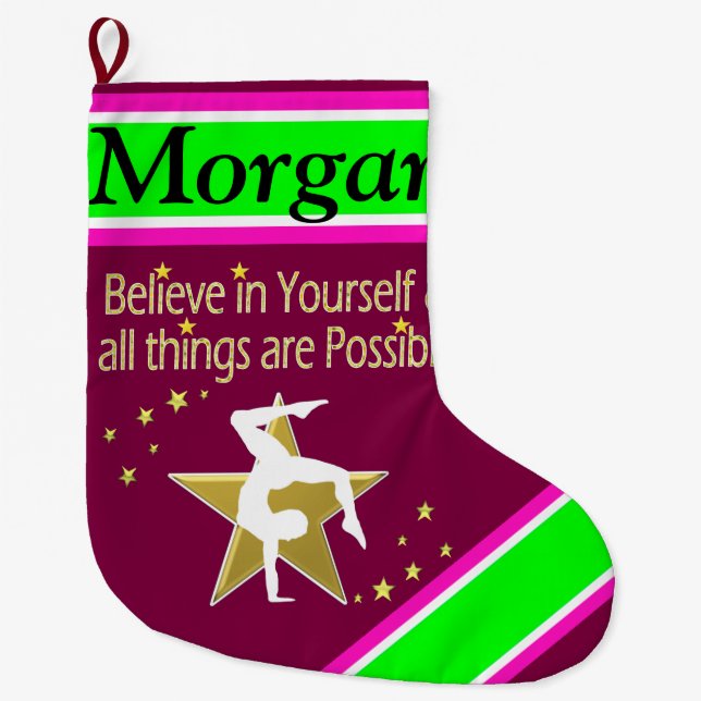 INSPIRIEREND PERSONALISIERTER GYMNAST CHRISTMAS-ST GROßER WEIHNACHTSSTRUMPF (Vorderseite)