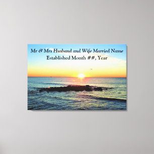 INSPIRIEREND PERSONALISIERUNG DES SUNRISE WEDING C LEINWANDDRUCK