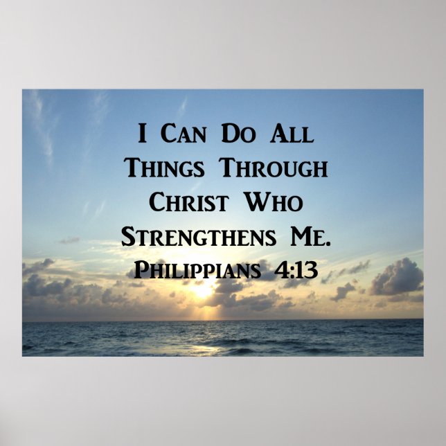 INSPIRIEREND PHILIPPIANER 4:13 BIBLE VERSE POSTER (Vorne)