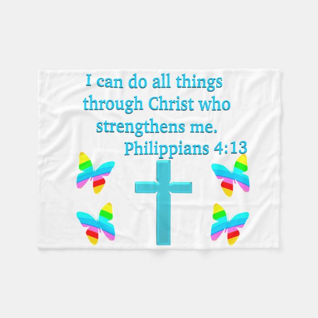 INSPIRIEREND PHILIPPIANER 4:13-DESIGN FLEECEDECKE (Vorderseite (Horizontal))