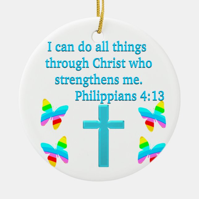 INSPIRIEREND PHILIPPIANER 4:13-DESIGN KERAMIKORNAMENT (Vorne)