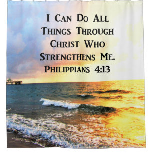 INSPIRIEREND PHILIPPIANER 4:13 SCRIPTURE VERSE DUSCHVORHANG