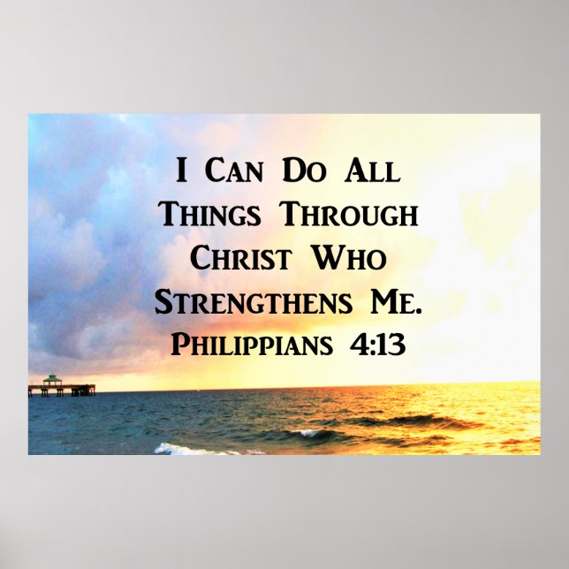 INSPIRIEREND PHILIPPIANER 4:13 SCRIPTURE VERSE POSTER (Vorne)
