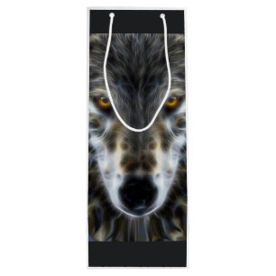 Inspirierend Porträt Entwurf des Wolfs Geschenktüte Für Weinflaschen