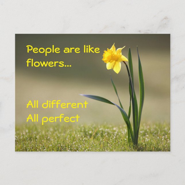 Inspirierend Postkarte. Blumen Postkarte (Vorderseite)