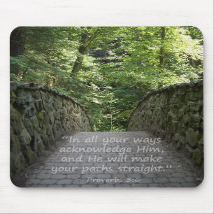 Inspirierend (Prov. 3: 6) Mausunterlage Mousepad