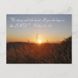 Inspirierend Psalm 31:24 Postkarte
