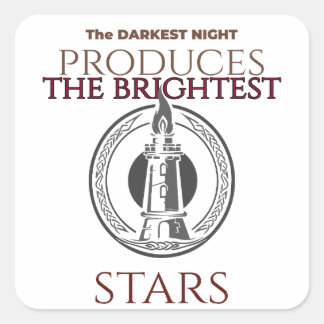 inspirierend quadratischer aufkleber