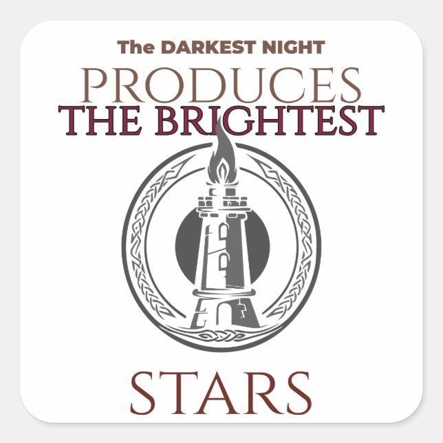 inspirierend quadratischer aufkleber (Vorderseite)