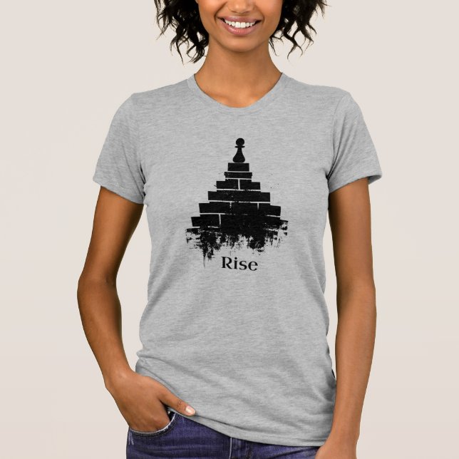 Inspirierend Rise Schach Pawn T - Shirt (Vorderseite)