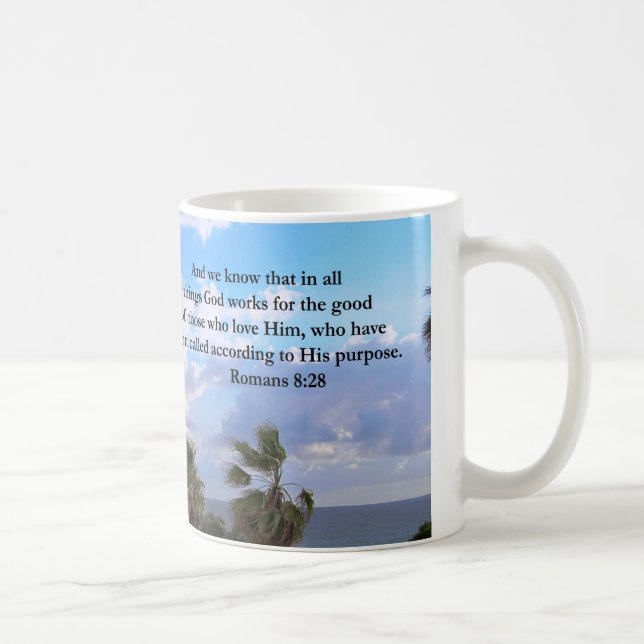 INSPIRIEREND ROMANS 8:28-DESIGN KAFFEETASSE (Rechts)