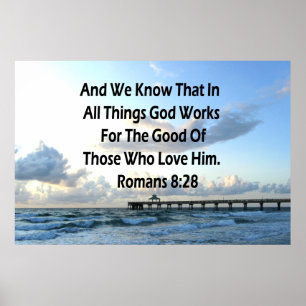INSPIRIEREND RUMÄNE 8:28 BIBLE VERSE POSTER