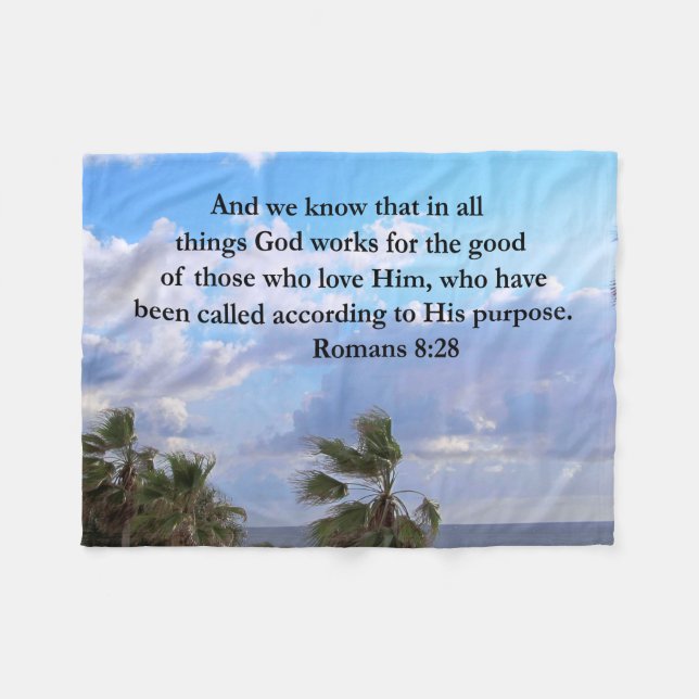 INSPIRIEREND RUMÄNE 8:28 FLEECEDECKE (Vorderseite (Horizontal))