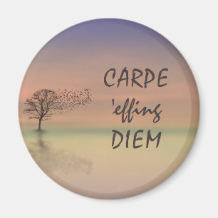 Inspirierend Schablonen-Magnet des Zitat-CARPE Magnet