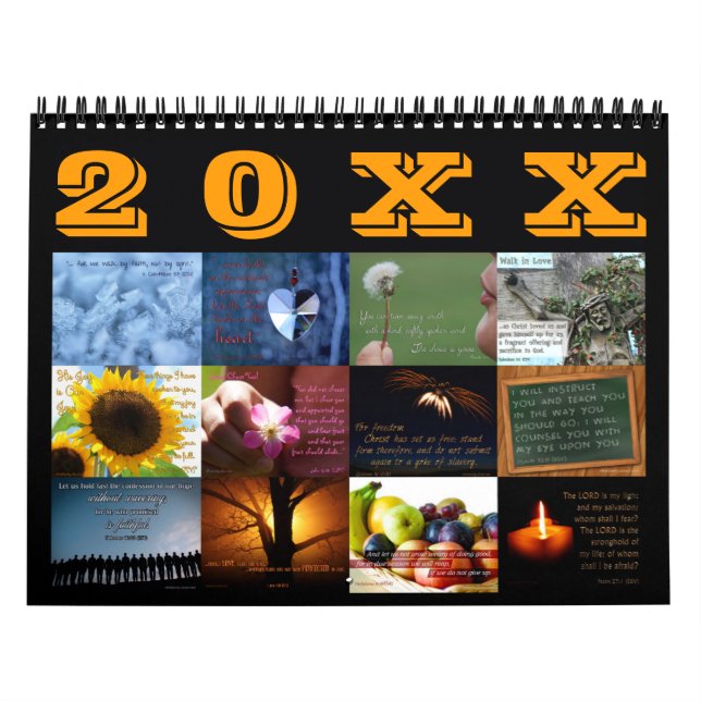 Inspirierend Schrifts-Kunst-Bibel-Vers-Kalender Kalender (Titelbild)