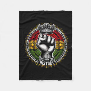 Inspirierend Schwarze Führer Power Faust Hand Schw Fleecedecke
