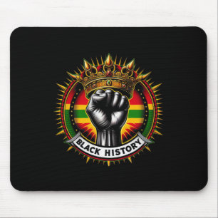 Inspirierend Schwarze Führer Power Faust Hand Schw Mousepad