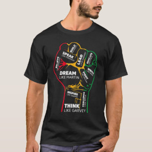 Inspirierend Schwarze Führer Power Faust Hand Schw T-Shirt