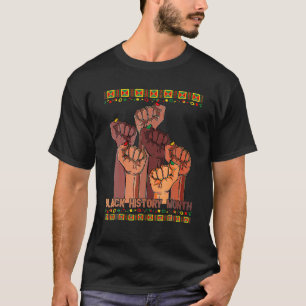Inspirierend Schwarze Führer Power Faust Hand Schw T-Shirt