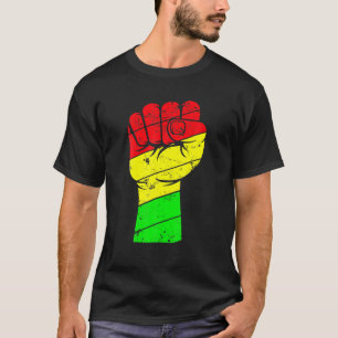 Inspirierend Schwarze Führer Power Faust Hand Schw T-Shirt