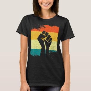 Inspirierend Schwarze Führer Power Faust Hand Schw T-Shirt