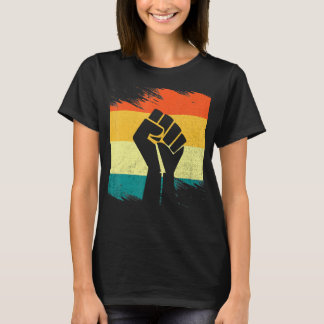 Inspirierend Schwarze Führer Power Faust Hand Schw T-Shirt