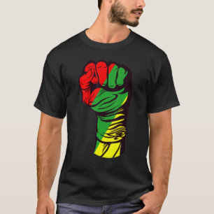 Inspirierend Schwarze Führer Power Faust Hand Schw T-Shirt