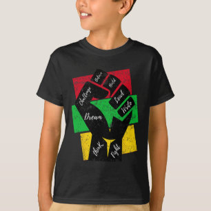 Inspirierend Schwarze Führer Power Hand Faust Schw T-Shirt