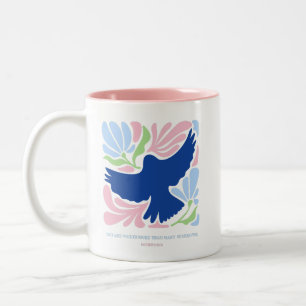 Inspirierend Scripting Christlich JW Floral Zweifarbige Tasse
