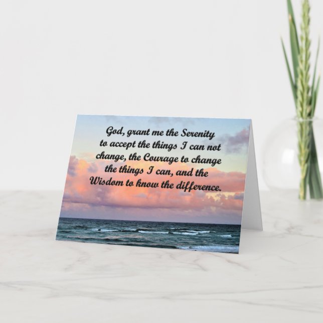 INSPIRIEREND SERENITY PRAYER GREETCARD KARTE (Vorderseite)
