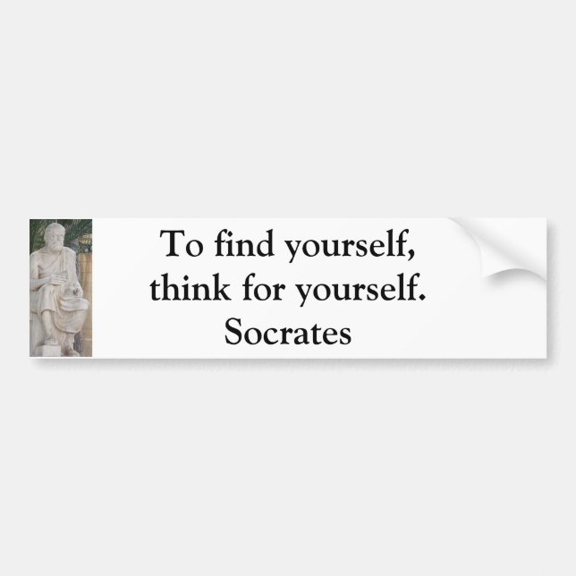 Inspirierend SOCRATES-Zitat Autoaufkleber (Vorne)