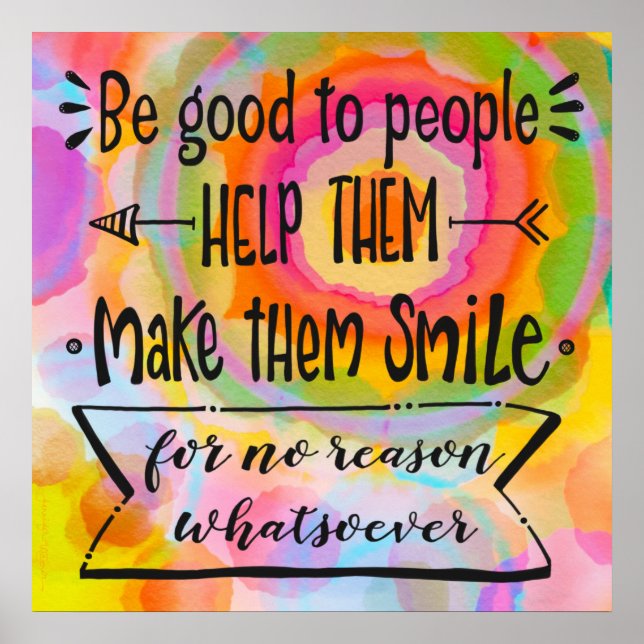 Inspirierend und farbenfroh sein gut für die Mensc Poster (Vorne)