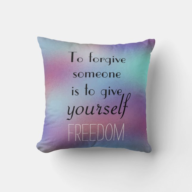 Inspirierend Verzeihen-ZitatReversible Kissen (Vorderseite)