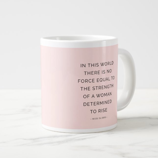 Inspirierend weibliche Zitate in rosa Schwarz best Jumbo-Tasse (Vorderseite Rechts)