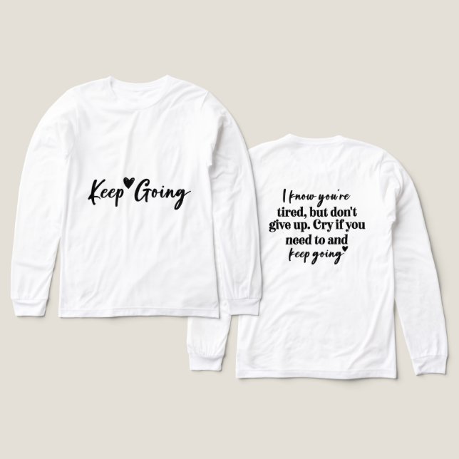 Inspirierend Weitermachen Tri-Blend Shirt (Design Vorderseite & Rückseite)